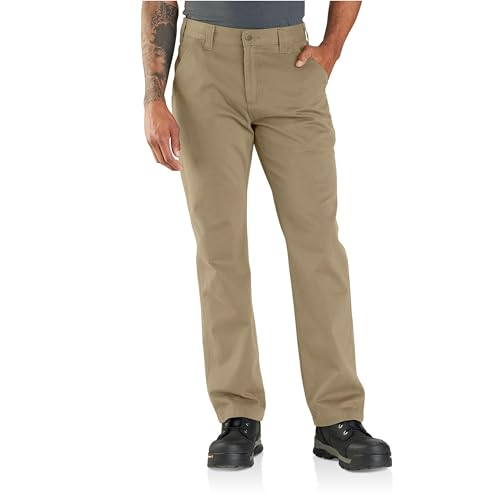 Carhartt Arbeitshose für Herren aus Twill, legere Passform Gr. Bundweite: 97 cm, beinlänge: 81 cm (38 W / 32 L), Dunkles kaki von Carhartt
