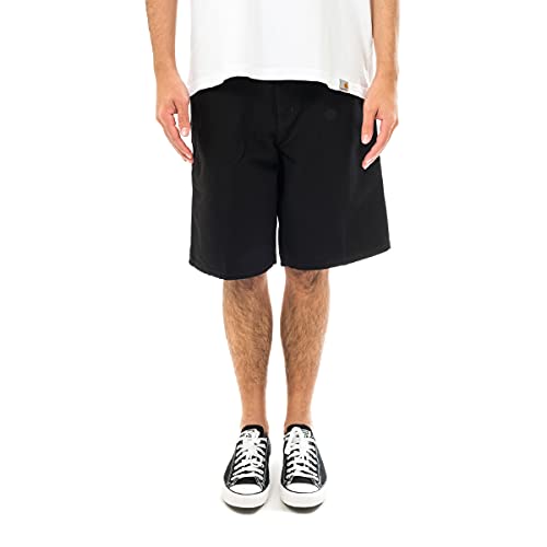 Carhartt Bermuda Uomo WIP Single Knee Short Black Rinsed I027942.89 von Carhartt