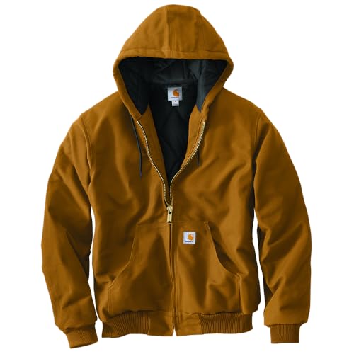 Carhartt Big & Tall J140 Herren-Jacke, lockere Passform, feste Ente, isoliert, Flanellfutter, Active Jac, Braun (Carhartt Brown), 4XL von Carhartt