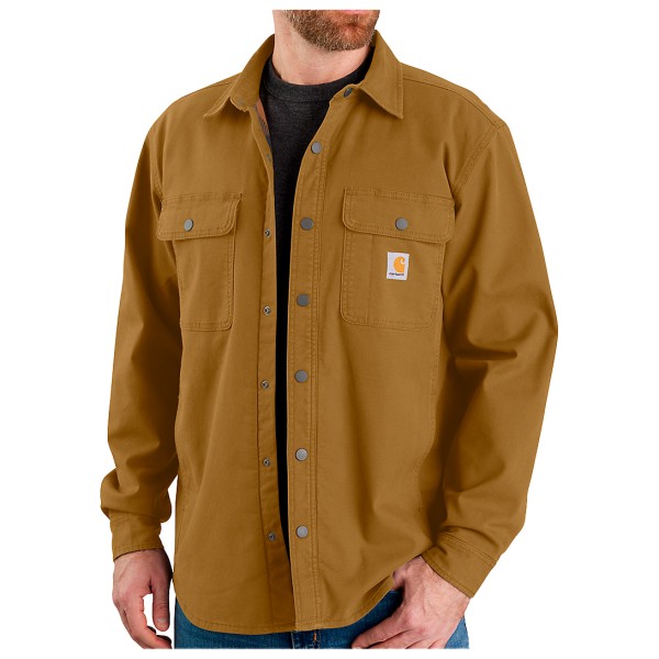 Carhartt - Canvas Fleece-Lined Shirt Jacket - Hemd Gr S braun von Carhartt