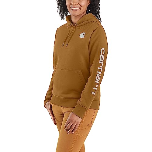 Carhartt Clarksburg Damen Pullover mit grafischen Ärmeln (normale und große Größen), Carhartt Braun, M von Carhartt