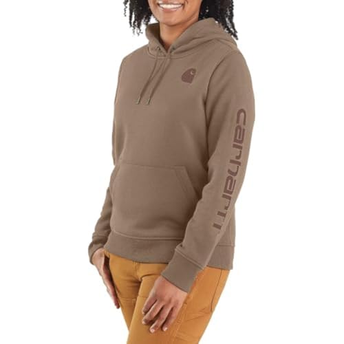 Carhartt Clarksburg Damen-Sweatshirt mit grafischen Ärmeln, Leinsamen, M von Carhartt