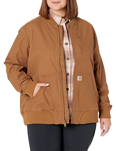 Carhartt Damen Rugged Flex® Relaxed Fit Canvas-Jacke, Carhartt® Braun, L von Carhartt