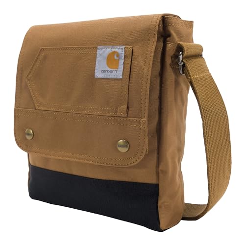 Carhartt Damen Umhängetasche, Schultertasche Tasche mit Schnappverschluss, langlebig, verstellbar, mit Klappverschluss, Everyday Crossbody Snap Brown von Carhartt