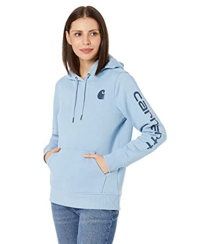 Carhartt Damen 102791 Clarksburg Graphic Sleeve Pullover Sweatshirt, Alpine Blue Heather, L von Carhartt