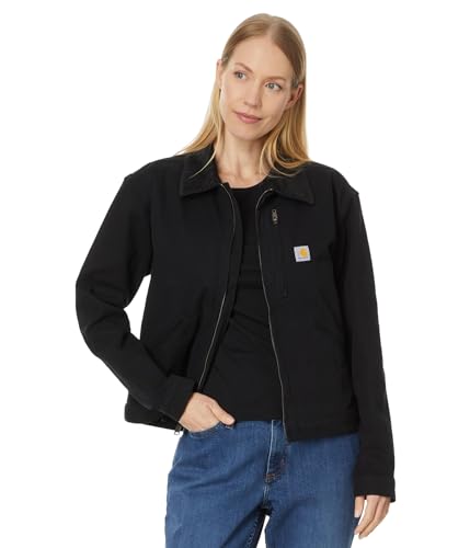 Carhartt Damen Arbeitsjacke Relaxed Fit Canvas Detroit, Farbe:black, Größe:M von Carhartt