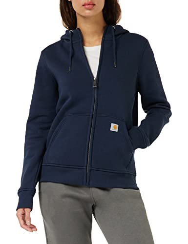 Carhartt Damen Relaxed Fit Mittelschweres Full-Zip Sweatshirt, Marineblau, S von Carhartt