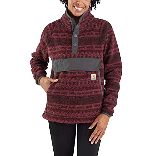 Carhartt Damen Fleecepullover mit lockerer Passform Arbeitsoberbekleidung, Port Aztec, XXL von Carhartt