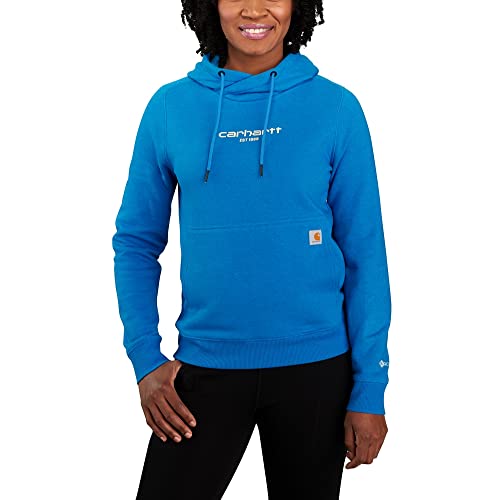 Carhartt Damen Force Relaxed Fit Leichtes Grafik-Kapuzen-Sweatshirt, Marineblau Heather, M von Carhartt