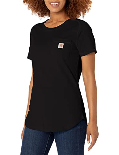 Carhartt Damen Force Relaxed Fit Midweight Pocket T-Shirt, Schwarz, Mittel von Carhartt