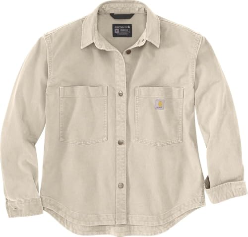 Carhartt Damen Heavyweight Duck Overshirt 106621 Oat Milk-L von Carhartt