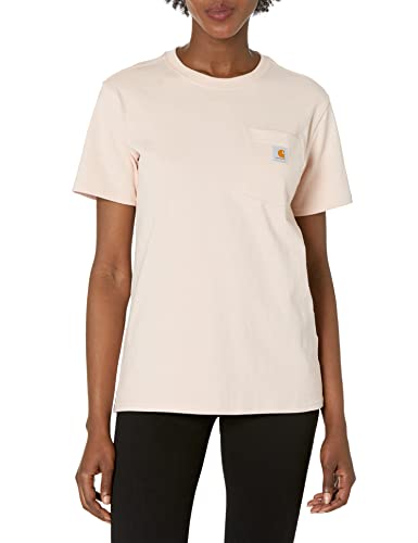 Carhartt Damen K87 Loose Fit, kurzärmliges Pocket T-Shirt, Aschrosa, XL von Carhartt