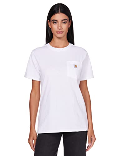 Carhartt Damen K87 Loose Fit, kurzärmliges Pocket T-Shirt, Weiß, S von Carhartt