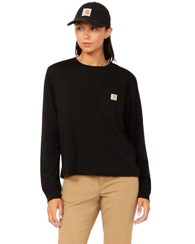 Carhartt Damen Langarmshirt Lightweight L/S Pocket, Farbe:Black, Größe:L von Carhartt