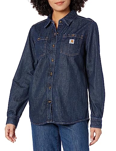 Carhartt Damen Lockere Passform, Langärmeliges Denim-Hemd, Zion, M von Carhartt