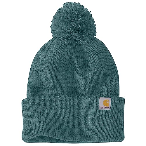 Carhartt Damen 106003 Knit Pom Pom Cuffed Beanie, Kiefer, Einheitsgröße von Carhartt