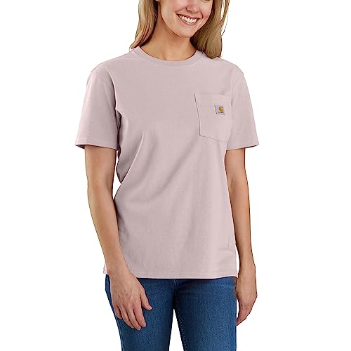 Carhartt Loose Fit Schwergewicht Kurzarm-T-Shirt K87 mit Tasche für Damen, Violett XS von Carhartt
