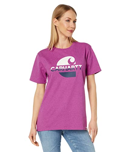 Carhartt Damen Loose Fit S/S Graphic T-Shirt, Farbe: Magenta Agate Größe: L von Carhartt