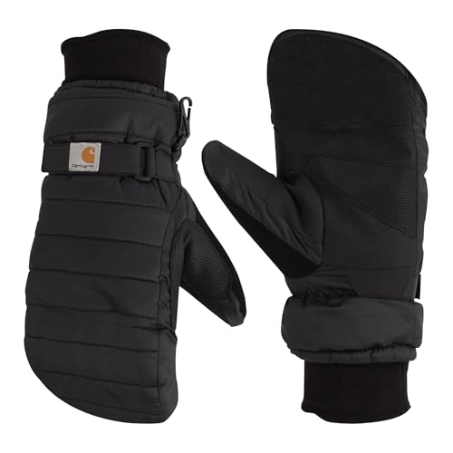 Carhartt Damen Quilts Isolierter Fäustling Handschuhe für kaltes Wetter, Schwarz, 42 von Carhartt