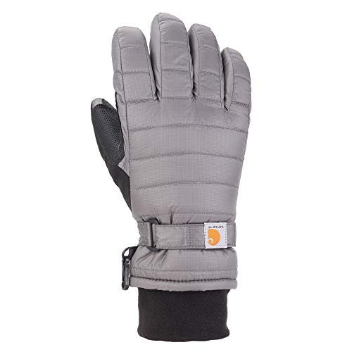 Carhartt Damen Quilts Isolierter Wasserdichtem Wicking-Einsatz Handschuhe für kaltes Wetter, Dunkelgrau, Small von Carhartt