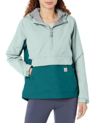 Carhartt Damen Rain Defender Loose Fit Lightweight Packable Anorak, Schattiertes Fichten/Blue Surf, S von Carhartt