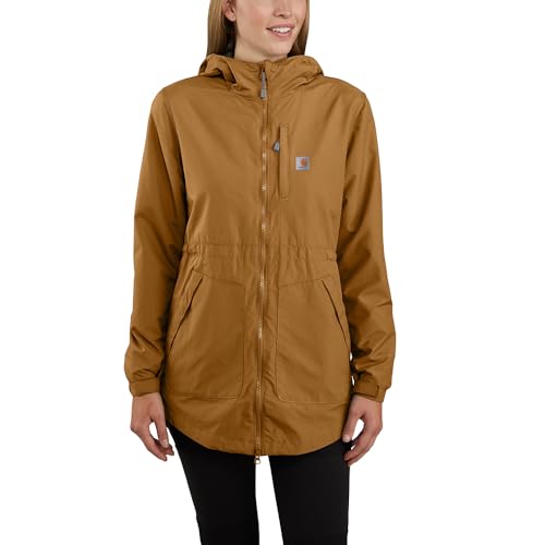 Carhartt Damen Rain Defender Relaxed Fit Leichter Mantel, Braun (Carhartt Brown), XL von Carhartt