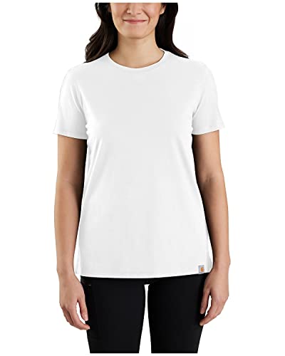 Carhartt Damen Relaxed Fit Leichtes Kurzarm Rundhals T-Shirt, Weiss/opulenter Garten, Klein von Carhartt