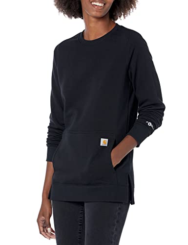 Carhartt Damen Relaxed Fit Lightweight Sweatshirt, Farbe: Black, Größe: XS von Carhartt