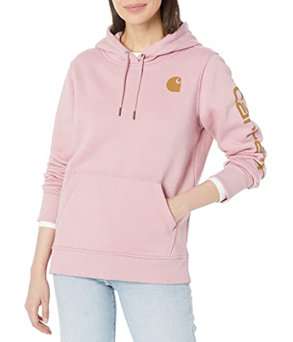 Carhartt Damen Relaxed Fit Midweight Logo Sleeve Graphic Sweatshirt, Farbe: Foxglove Heather Gr. M von Carhartt