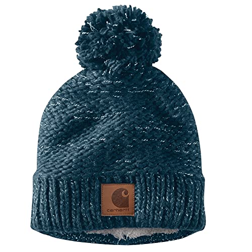 Carhartt Damen Rippstrickmütze mit Sherpa-Futter, Nacht Blau, Einheitsgröße von Carhartt