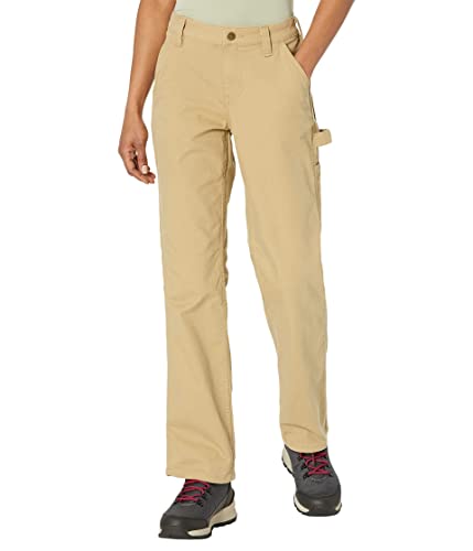 Carhartt Damen Rugged Flex® Loose Fit Canvas-Arbeitshose, Dunkles Khaki, W6 von Carhartt