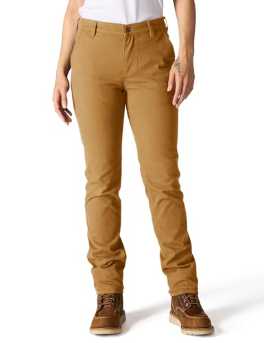 Carhartt Damen Rugged Flex Relaxed Fit Canvas Arbeitshose, Braun (Carhartt Brown), 40 von Carhartt