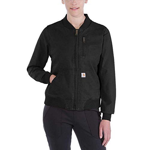 Carhartt Damen Rugged Flex® Relaxed Fit Canvas-Jacke, Schwarz, XL von Carhartt