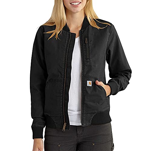 Carhartt Damen Rugged Flex® Relaxed Fit Canvas-Jacke, Schwarz, XL von Carhartt