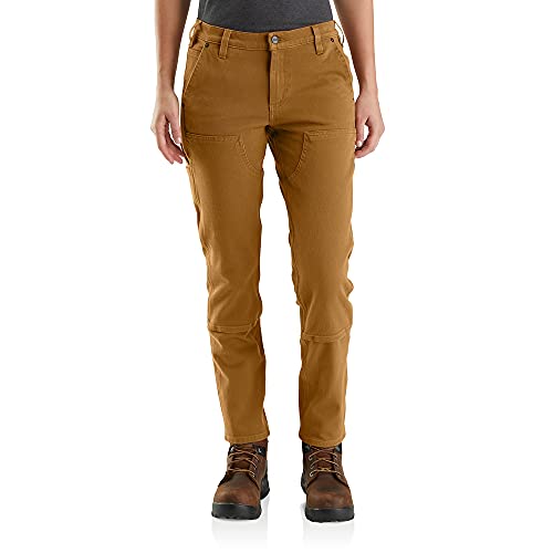 Carhartt Damen Rugged Flex® Relaxed Fit Arbeitshose aus Köper mit verstärkter Vorderseite, Carhartt® Braun, W16 von Carhartt