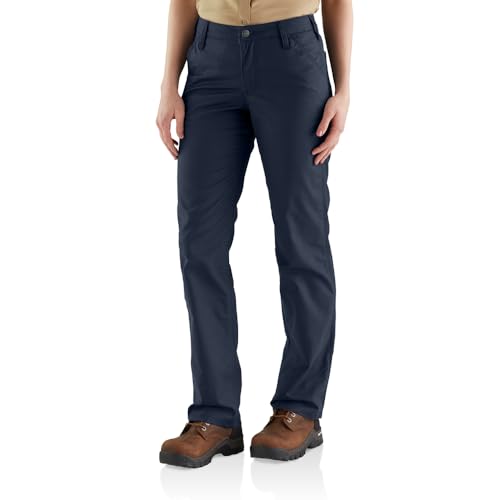 Carhartt Damen Rugged Professional-Serie Flex Loose Fit Canvas-Arbeitshose Work Utility Pants, Marineblau, 8W EU von Carhartt