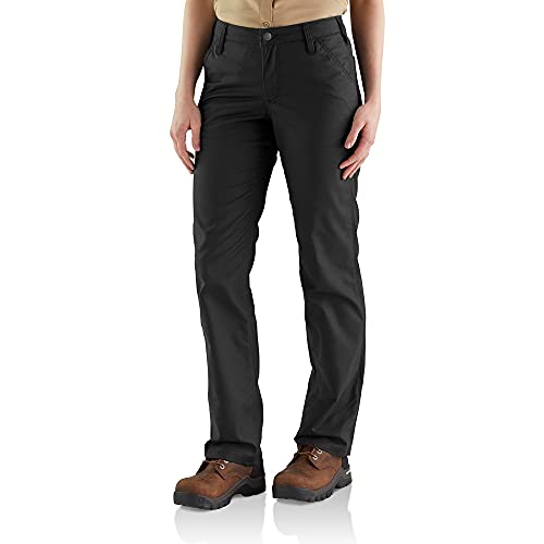 Carhartt Damen Rugged Professional™-Serie Rugged Flex® Loose Fit Canvas-Arbeitshose, Schwarz, W10 von Carhartt