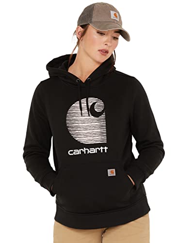 Carhartt Damen Shirt Grafik - Sweatshirt mit wasserabweisender Oberfläche - lockere Passform - Lange Ärmel, Farbe: Schwarz, S von Carhartt