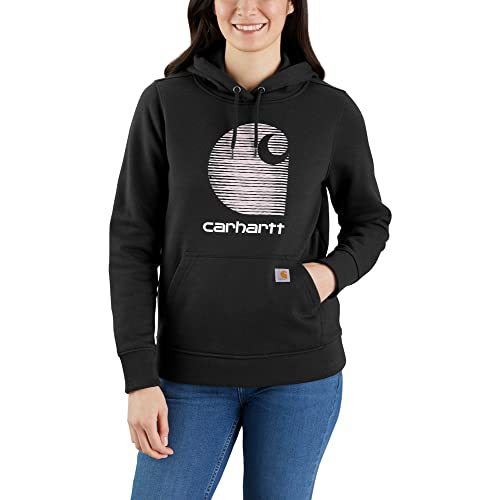 Carhartt Damen Shirt Grafik - Sweatshirt mit wasserabweisender Oberfläche - lockere Passform - Lange Ärmel, Farbe: Schwarz, XL von Carhartt