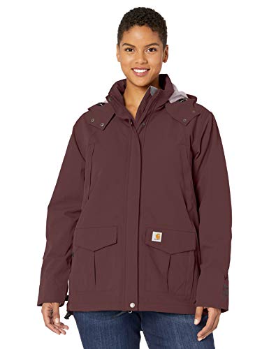 Carhartt Damen Storm Defender Relaxed Fit Heavyweight Jacke Shoreline Jacket, DEEP Wine, Small von Carhartt