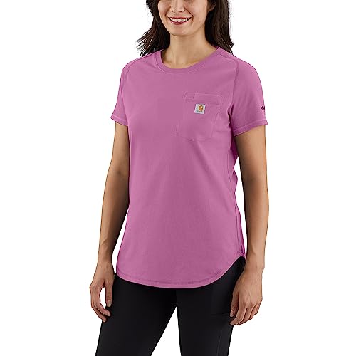 Carhartt Damen-T-Shirt Force Relaxed Fit Midweight Force Relaxed Fit Midweight T-Shirt, thistle, L von Carhartt