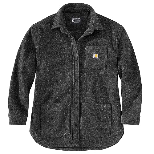 Carhartt Damen Übergangsjacke Wool Blend Overshirt, Farbe:Black Heather, Größe:L von Carhartt