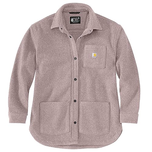 Carhartt Damen Übergangsjacke Wool Blend Overshirt, Farbe:Mink, Größe:L von Carhartt