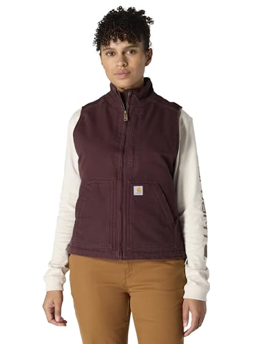 Carhartt Damenweste mit Sherpa-Futter und Stehkragen, Brombeere, M von Carhartt