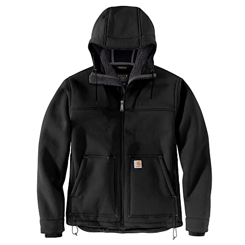 Carhartt Men's Super Dux Relaxed Fit Sherpa-Lined Active Jac Bonded Chore Coat, Black, L von Carhartt