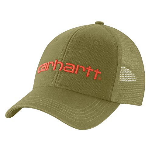 Carhartt Herren Canvas-Mesh-Back-Logo-Grafikkappe Baseballkappe, True Olive, Einheitsgröße von Carhartt