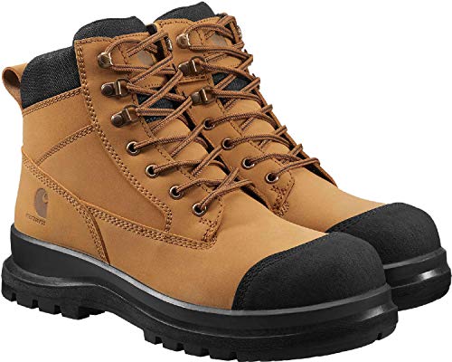 Carhartt Herren Detroit Rugged Flex® 15 cm hoher S3-Sicherheitsstiefel mit Reißverschluss, Weizen, 39 von Carhartt