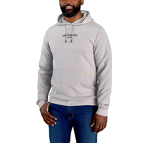 Carhartt Herren Kapuzenpullover Lightweight Logo Graphic, Farbe: Asphalt Heather, Größe: S von Carhartt