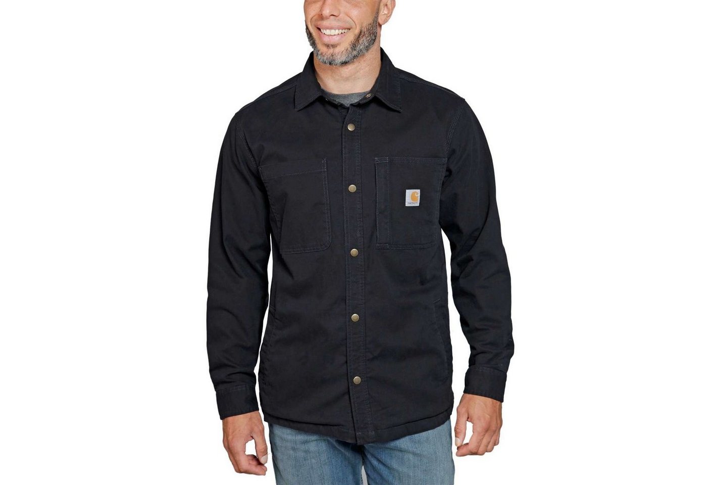 Carhartt Hemdjacke Carhartt FLEECE LINED SNAP FRONT SHIRT JACKET 105532 (1-St) von Carhartt