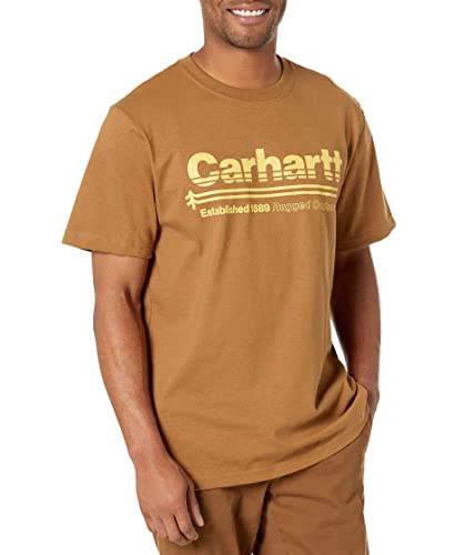 Carhartt Herren 105754 Relaxed Fit Heavyweight Kurzarm Outdoor Graphic T-S, Braun (Carhartt Brown), XL von Carhartt